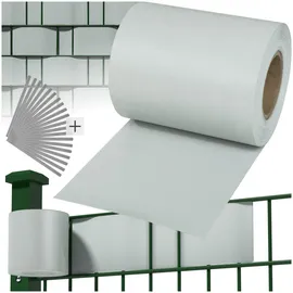 Tectake Sichtschutzstreifen 19 x 3500 cm grau PVC