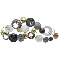 WellHome - Runde Wanddekoration aus Metall 90,5x6,5x44cm