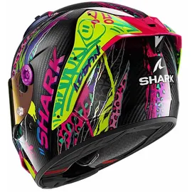 Shark Aeron Fawn Integralhelm - Schwarz/Gelb/Pink/Blau / M