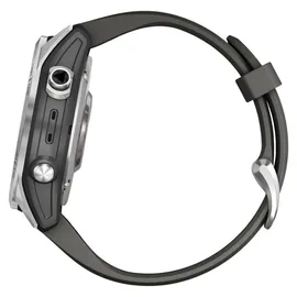 Garmin fenix 7S Standard silber mit graphitfarbenem Armband