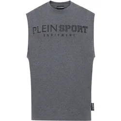 PLEIN SPORT Herren Kapuzensweat STATEMENT, Dunkelgrau, M