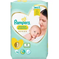 Neu Version 1 x 56 Pampers Windeln Gr. 1, 2-5 KG, New Baby, New Born, Premium Protection