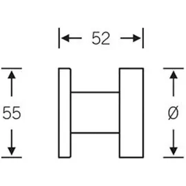 FSB Knopf 23 0829 ASL fest auf Rosette, Edelstahl matt