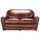 Casa Padrino Couch Leder 2-Sitzer Braun/Schwarz