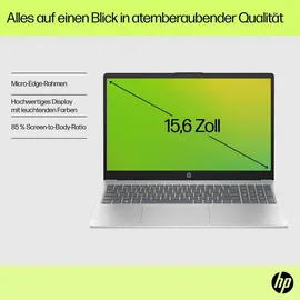 HP Notebook 15-fd0677ng, Silber, 15,6 Zoll, Full HD, Intel Core i7-1355U, 16 GB, 1 TB M.2 SSD, Intel Iris Xe
