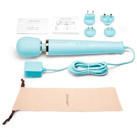 Le Wand Powerful Plug-In Vibrating Massager“ mit 6 Vibrationsmodi in 10 Intensitäten, blau