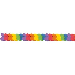 Papier Girlande bunt regenbogenfarben