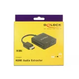 DeLock HDMI Audio Extractor 4K 60 Hz 15,30 cm Schwarz