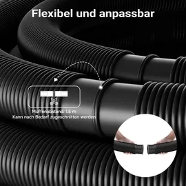 teichtip Poolschlauch schwarz 6 m