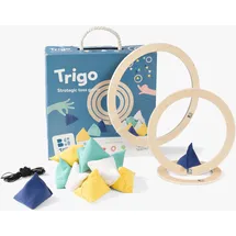 BS Toys Trigo-Spiel im Freien – 3 Ringe & 12 Stoffbeutel