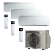 DAIKIN Emura3 Klimaanlage | FTXJ50AW + 2xFTXJ25AW | Weiß | 5,0/2x2,5 kW
