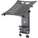 K&M 12196 Laptop-Ständer zur Tischmontage Schwarz - Aluminium, Stahl - variable Neigung - DJ-Notebook-Ablage