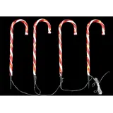 Lex LED Zuckerstangen 32 LED 50cm 4er Set warmweiß