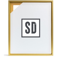 Stallmann Design Schattenfugenrahmen für Keilrahmen | 60x60 cm | Gold | MDF Rahmen für Leinwände mit Tiefeneffekt | mit Montagezubehör | Rahmen ohne Glas und Rückwand
