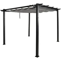 Mendler Aluminium Pergola HWC-N93 3 x 3 m Grau