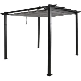 Mendler Aluminium Pergola HWC-N93 3 x 3 m Grau