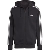 Adidas Essentials French Terry 3-Streifen Kapuzenjacke Black / White M