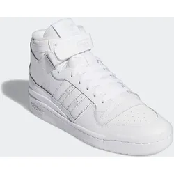 Sneaker ADIDAS ORIGINALS "FORUM MID", Gr. 45, weiß (cloud weiß, crystal weiß, cloud weiß), Baumwolle, Synthetik, sportlich, Schuhe