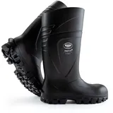 Bekina Steplite X S5 Robuste Sicherheitsstiefel für Herren und Damen, rutschfest, Weite Passform, Arbeitsstiefel für die Bauwirtschaft, Chemikalienbeständig, bis -30 Grad, schwarz, EU 39