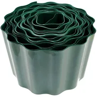 Jardinion 9m x 20cm PET Kunststoff Grün, Beeteinfassung,