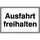 SafetyMarking® Hinweisschild Ausfahrt freihalten 33,0 x 25,0 cm Grau