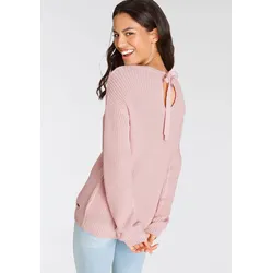 Strickpullover, mit Schleifen-Detail, Gr. 42, zartrosa, , 95178952-42