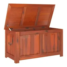 vidaXL Truhe mit Deckel 110 x 57 cm 1-tlg. braun
