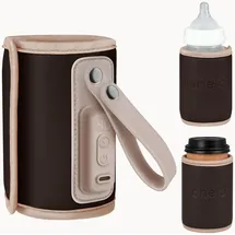 lionelo Thermup Go Tragbarer Babyflaschenwärmer USB-C, Flaschenwärmer Unterwegs & Auto, 24h Warmhaltefunktion, 5 Temperaturstufen 38–50°C, LCD Display, Thermostat, Universal, BPA-frei, Leise