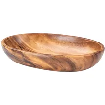 levandeo Ovale Schale aus Holz 30cm Holzschale Schüssel Akazie Schale Obstschale Tablett Servierschale