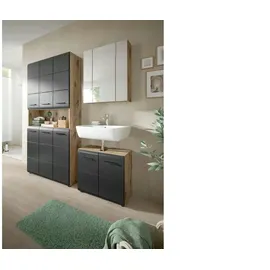 xonox.home Mehrzweckschrank 90 x 185 x 30 cm Schwarz