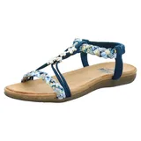 2GO FASHION Flache Sandale Damen Blau 39