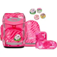 ergobag cubo Set NEO Edition 5-teiliges Schulrucksack-Set 2025 KuntBärbuntes Einhorn