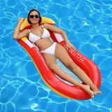 Ayizhiniu Luftmatratze Pool, Aufblasbare Wasserhängematte luftmatratzen, Pool Wasser-Hängematte mit Kopfstütze, luftmatratze Wasser Pool Spielzeug, Gilt für Schwimmzubehör Sommerstrand