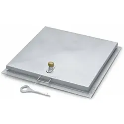 ZARGES Brunnenabdeckung und Eckdeckel aus Stahl, ohne Isolierung, 800 × 800 mm