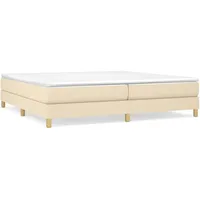 VidaXL Bettgestell ohne Matratze Creme 200x200 cm Stoff