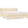 vidaXL Boxspringbett mit Matratze Creme 180x200 cm Stoff