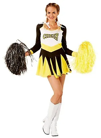 Cheerleader-Kostüm, gelb