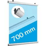 Klemmschienen für Plakate, Aluminium, aufklappbar 700 mm, silber