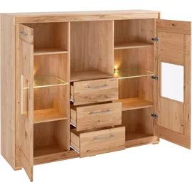 vogl möbelfabrik Highboard 154 x 40 x 135 cm Braun
