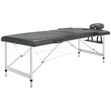 vidaXL Massageliege 2-Zonen Aluminiumgestell Anthrazit 186x68 cm