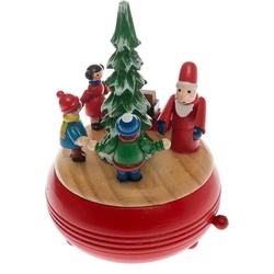 Myflair Möbel & Accessoires Weihnachtsfigur Weihnachtsdeko, Spieluhr mit Weihnachtsszene blau|bunt|grün|rot