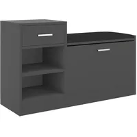VidaXL Schuhbank Grau 94,5x31x57 cm Holzwerkstoff
