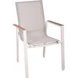 Garden Pleasure Stapelstuhl VENICE 56 x 56 x 90 cm weiß 2 St.