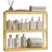 Woltu Bambus Regal, Hängeregal, Badregal, Wohnzimmerregal, Badezimmerregal stehend, Bücherregal, Schuhregal, verstellbare Ablage, mit 3 Ebenen, 60x54x15 cm, Naturfarbe