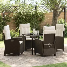 vidaXL Gartenmöbelset 5-tlg. Braun