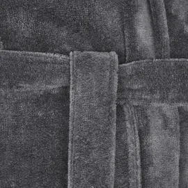 Bugatti Herrenbademantel "Roberto" Gr. M, graphit, L:120cm, Microfaser-Webfrottier, Hausmäntel, Herrenbademantel, mit Kapuze