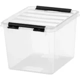 SmartStore Aufbewahrungsbox Classic 3 L, transparent / schwarz