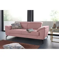 2-Sitzer SIT & MORE "Percy", rosa (altrosa), B:197cm T:112cm, Sofas, 15 cm Fußhöhe, Sitztiefenverstellung, wahlweise Kopfteilverstellung