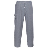 PORTWEST Arbeitshose Chester Kordelzug C078 Unisex, Kochhose / Bundhose, blau-kariert, Größe 3XL