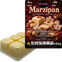 WonderWax Duftwachs Wax Melts für Duftlampe, 6 Würfel Duftmelt Wachsmelt Sojawachs Duftwachs Würfel für Raumdüfte, Wachs Duftöl Winter Indoor Schmelzen für Aromalampe Marzipan